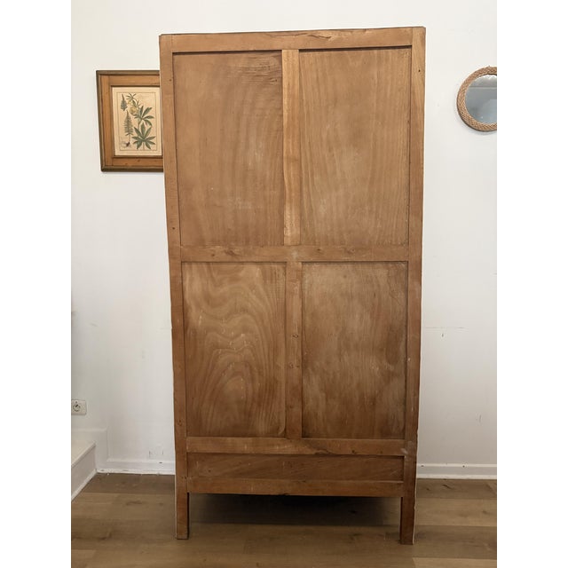 French Art Deco Painted Armoire with Chicken Wire Door, 1930s For Sale - Image 9 of 16