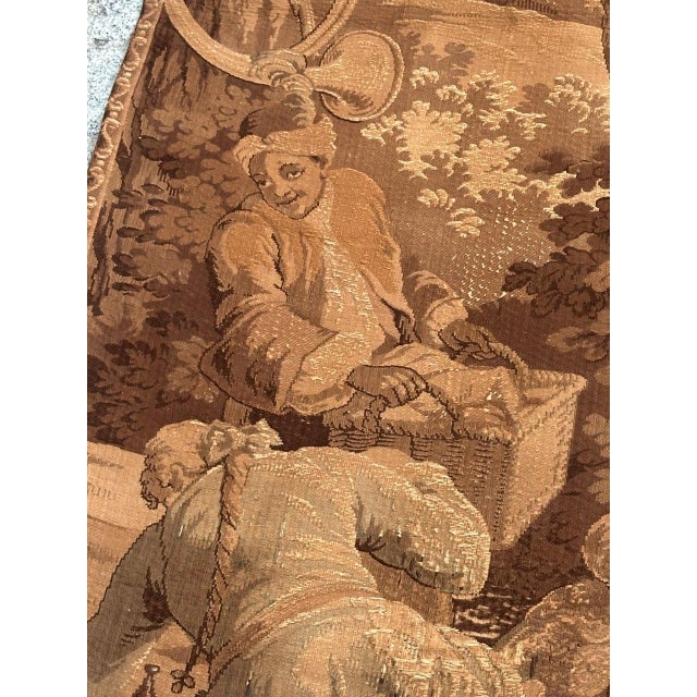 Antique French Jacquard Tapestry Panel in the style of Aubusson, 1920s For Sale - Image 3 of 18