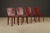 1980s Set of 4 Zanotta Burgundy Leather Dining Chairs, Italy, 1980s, Signed For Sale - Image 5 of 15