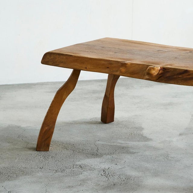 Mid-Century Live Edge Coffee or Side Table in Walnut, 1950s For Sale - Image 9 of 11