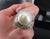Modern Late 20th Century Rare 18mm South Seas Pearl & 3.63ct Diamond Platinum Ring, 32gr Size 5.75 For Sale - Image 3 of 18