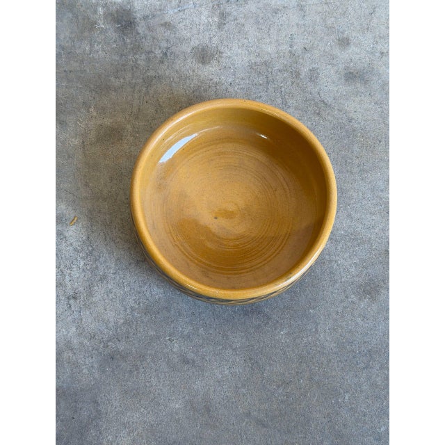 Yellow Lillerød Lervarefabrik Danish Ceramic Bowl 1960s Mid-Century Modern For Sale - Image 9 of 10