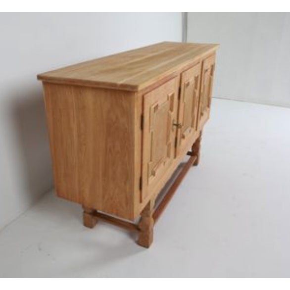 Danish Oak Sideboard C. 1970's in the Style of Henning Kjaernulf For Sale - Image 12 of 16