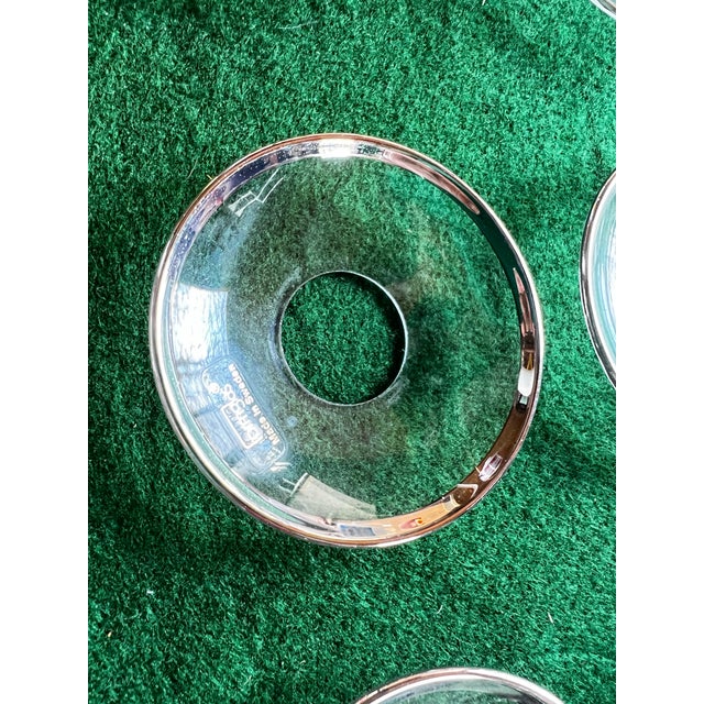 1970s Set of 12 Swedish Glass Silver Rimmed Candle Holders For Sale - Image 5 of 10