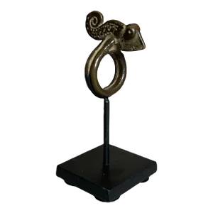 African Bronze Senufo Chameleon Diviners Ring