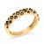 Contemporary 10K Yellow Gold Plated .925 Sterling Silver 1/4 Cttw Champagne Diamond Geometric Band Ring - Size 8 For Sale - Image 3 of 6