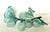 MCM Italian hand blown glass grapes in a beautiful aqua shade. This set of 3 clusters includes 2 large and one smaller...