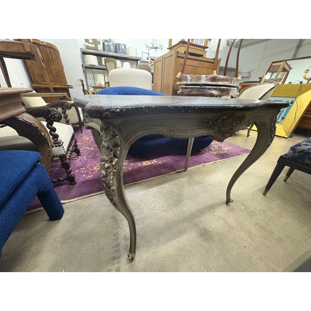 19th Century French Louis XV Style Painted Table For Sale - Image 13 of 15