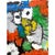19.6" by 25.5" Abstract Figurative Original Oil Painting Inspired by Karel Appel, Unframed For Sale - Image 4 of 10