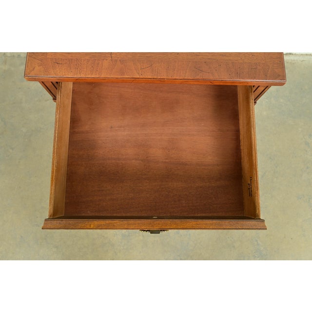 Henredon French Regency Louis XVI Carved Walnut Nightstand, Circa 1960s For Sale - Image 9 of 18