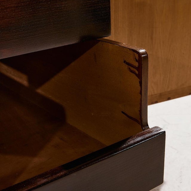 Brown Art Deco Desk, 1940s For Sale - Image 8 of 18