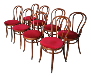Vintage Bentwood Bistro Chairs, 1970s, Set of 8