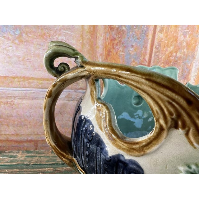 Barbotine Jardinieres from Onnaing, France, 1890, Set of 3 For Sale - Image 6 of 18