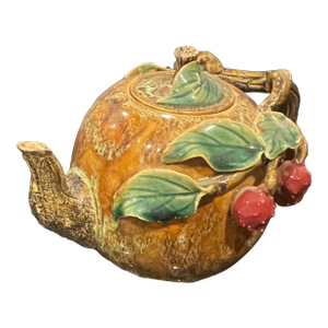 Majolica Style and Ironstone Japanese Teapot