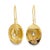 Contemporary 18k Hammered Finish Yellow Gold Diamond Dangle Earrings, Pair For Sale - Image 3 of 5