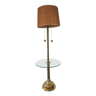 1960s Hollywood Regency Brass Tall Floor Lamp For Sale