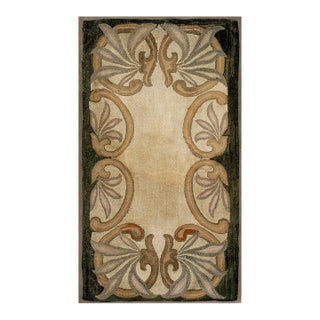 Antique American Hooked Rug For Sale