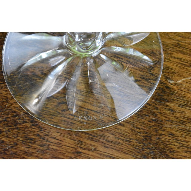 Set of 2 Lenox Charleston 6 3/4" Crystal Wine Glasses For Sale In Columbus - Image 6 of 6