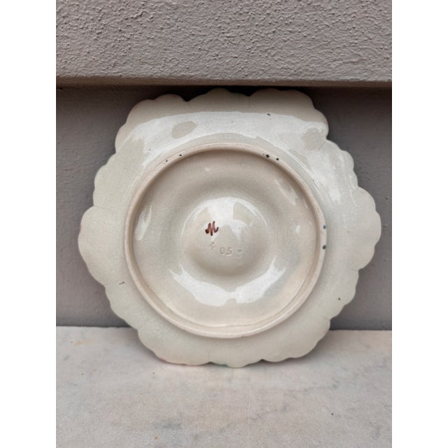 French Majolica Oyster Plate Fives Lille, Circa 1890 For Sale - Image 4 of 4