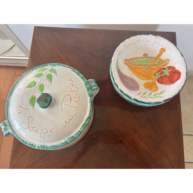 Modern Vintage Earthenware Tureen from Vallauris, 1970s For Sale - Image 3 of 6