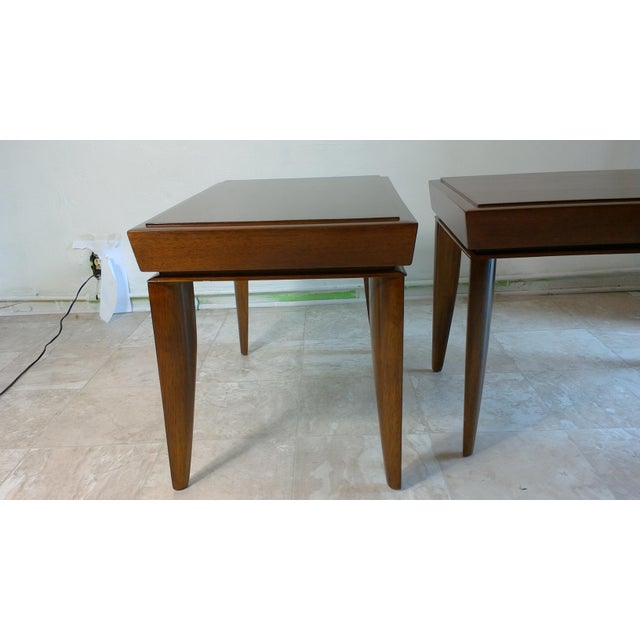 Paul Laszlo 1950s Vintage Brown and Saltman End Tables- A Pair For Sale - Image 4 of 13