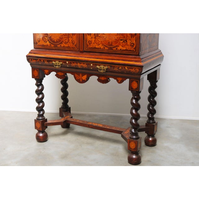 Dutch Marquetry Art Cabinet with Theater and Trompe Loeil, 1780 For Sale - Image 3 of 18