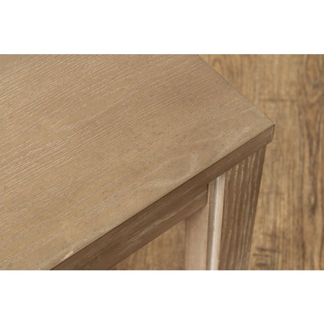 Farmhouse Ethan Allen 'Vinson' Oak Dining Bench For Sale - Image 3 of 12