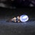 Rainbow Moonstone Ring With Natural Diamond & Blue Sapphire Accents: 14k Gold, Size 6.75 For Sale In Columbus - Image 6 of 9