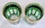 Mid 20th Century Vintage French VMC Reims Emerald Green & Gold Floral Highball Glasses, Pair For Sale - Image 5 of 7