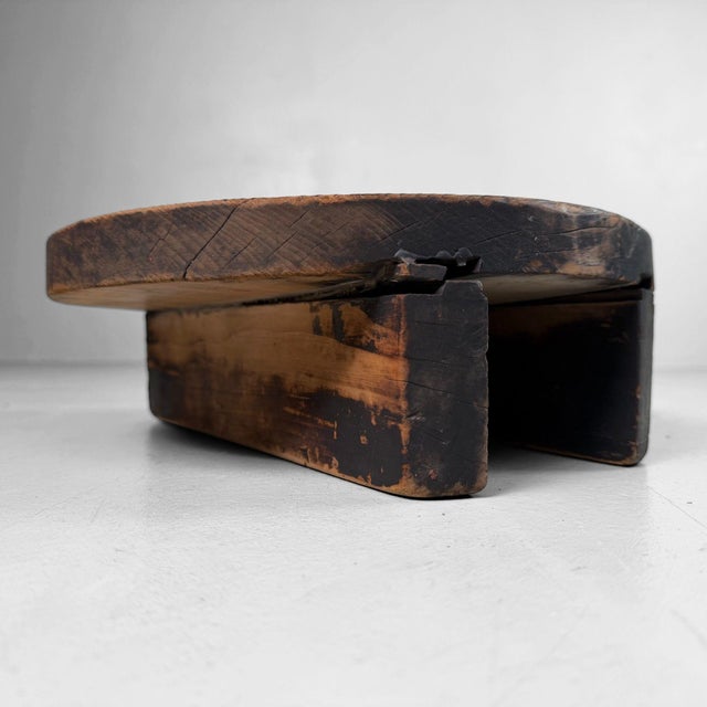Contemporary Japanese Wabi-Sabi Wooden Oke Lid, 1920s For Sale - Image 3 of 13