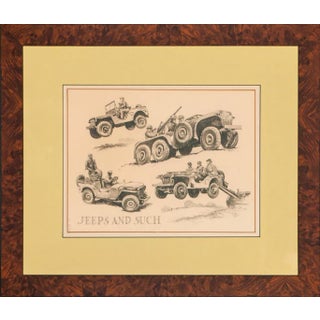 "Jeeps & Such" Pencil Drawing For Sale
