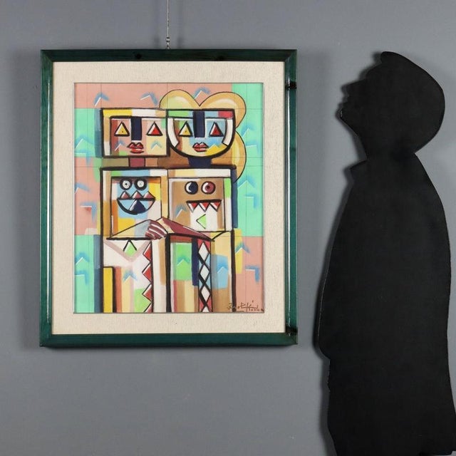 Oil on canvas. Signed lower right. The work is accompanied by a photo certificate, signed by the artist. The painting of...