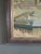 Mid-Century Modern 'Cottage Beyond the Trees' Vintage Original Landscape Oil Painting, Framed For Sale - Image 6 of 11