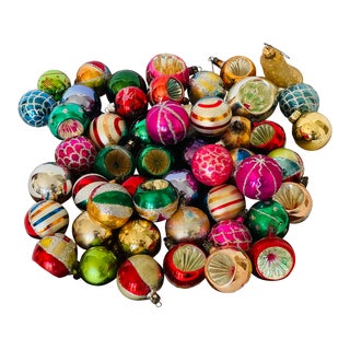 60 Shiny Brite Mid 20 Th C Glass Holiday Ornaments For Sale