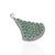 Green 4.17 Carat Statement Emerald Pendant in 925 Silver With Sapphire Detailing For Sale - Image 8 of 12