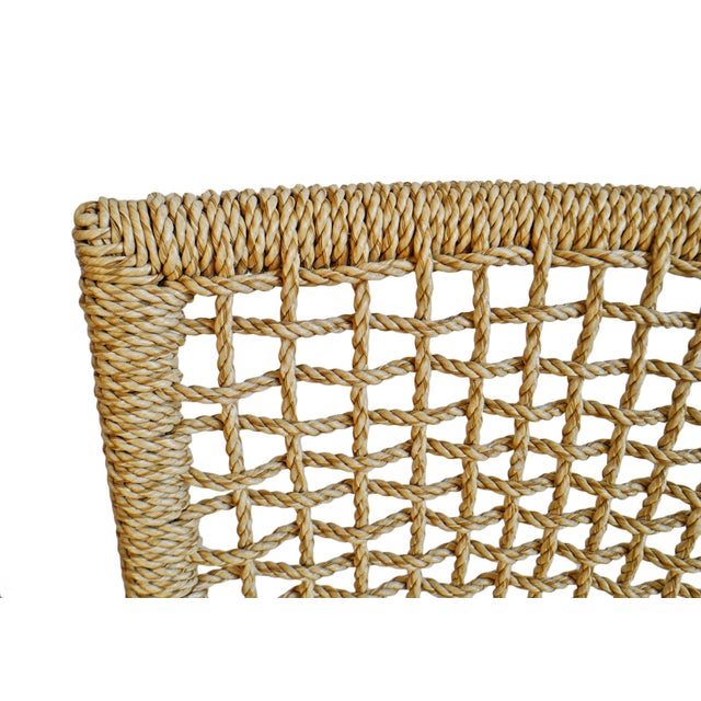 Tan Outdoor Rope Dining Arm Chair For Sale - Image 8 of 11