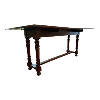 Late 20th Century Custom Replica of George Washington's Dining Table With Hidden Drawers Handmade in the Usa For Sale