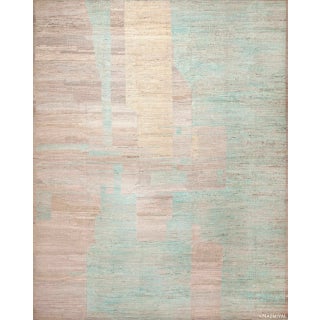 Soft Color Large Contemporary Abstract Geometric Modern Area Rug For Sale