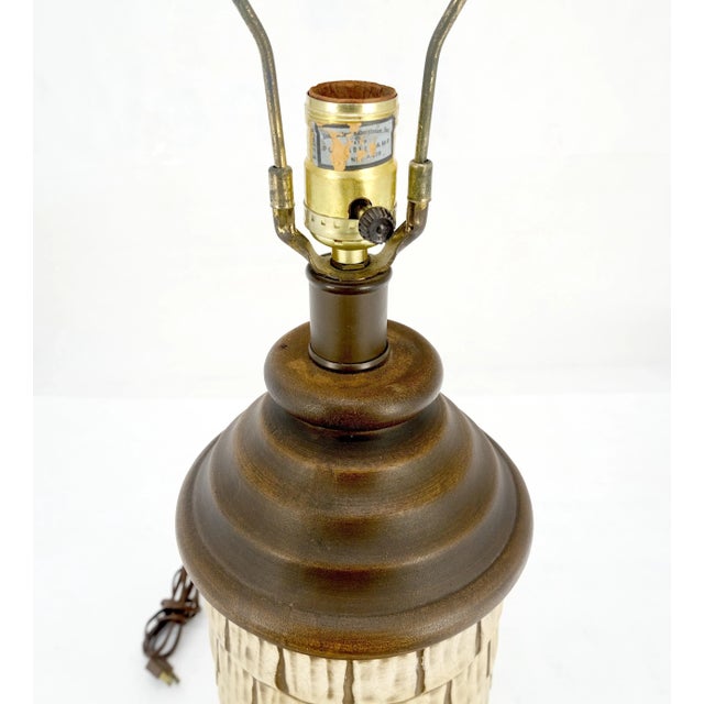 Ceramic Tile Style Cylinder Shape Table Lamp c1970s For Sale - Image 6 of 7