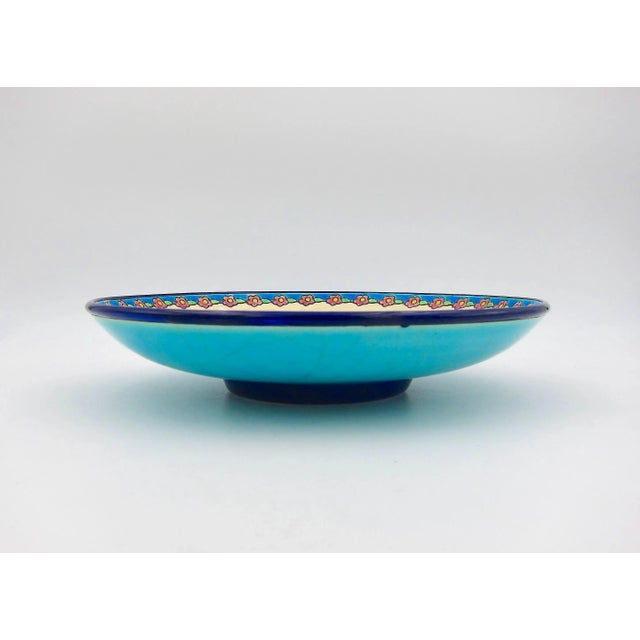 French Emaux De Longwy Chinoiserie Footed Bowl Decorated by Albert Kirchtetter For Sale In Los Angeles - Image 6 of 11