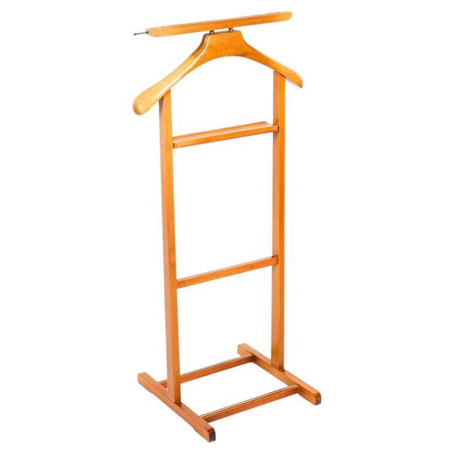 Vintage Edwardian Revival Walnut Valet Clothes Stand, Late 20th Century For Sale - Image 9 of 9