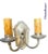 Metal Pair Brass With Silver Plate Finish Wall Sconces, Circa 1920 For Sale - Image 7 of 8