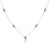 Contemporary Swiss Blue Topaz Station Necklace | Blue Gemstone Marquise & Pear Cut Charm Necklace | December Birthstone Neckalce For Sale - Image 3 of 3