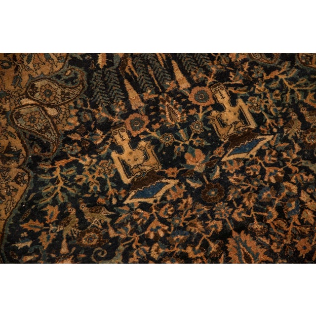 Antique Pictorial Farahan Sarouk Rug - 4'3" x 6'1" For Sale - Image 10 of 12