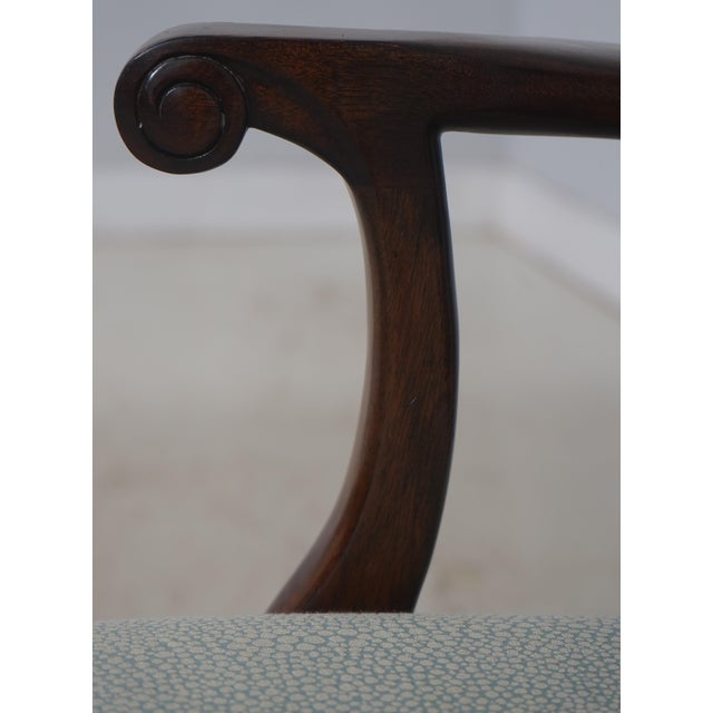 Wood Set of 8 Maitland Smith Chippendale Mahogany Dining Room Chairs For Sale - Image 7 of 18