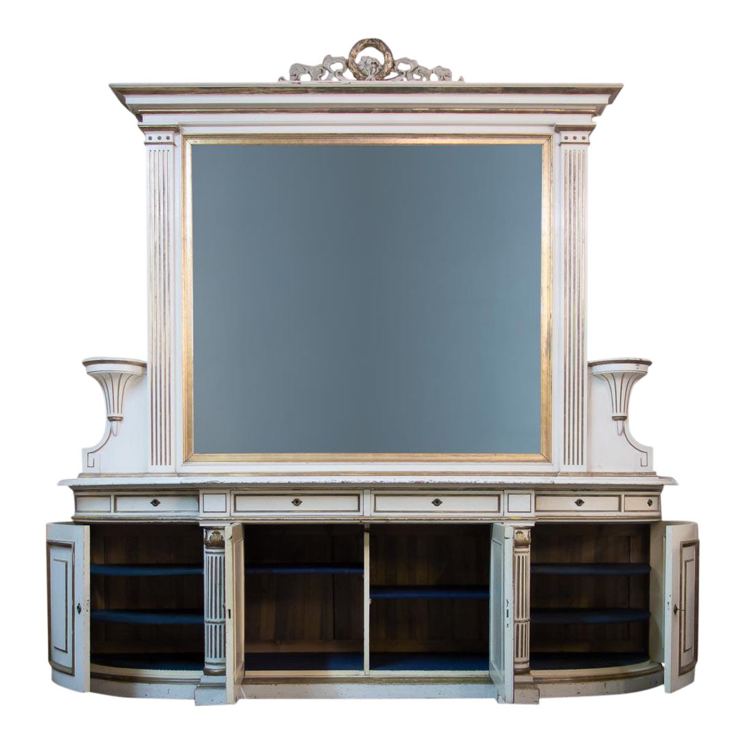 19th Century Antique Sideboard With Mirror Chairish