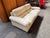 Poltrona Frau Cream Leather Sofa by Tito Agnoli for Poltrona Frau, 1980s For Sale - Image 4 of 9