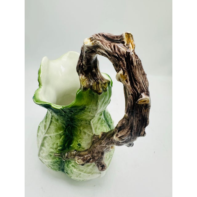 1970s Lettuce Leaf and Faux Bois Handle Teapot For Sale - Image 5 of 9