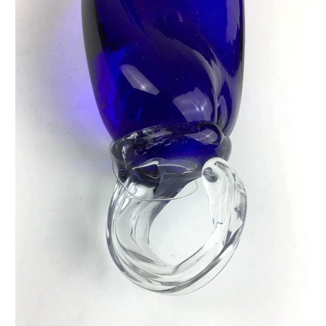 1990s Solid Artisan Glass Hanging Swirling Ornament For Sale - Image 4 of 9