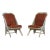 Vintage Leather Airplane Chairs With Riveted Aluminum & Leather Cushions For Sale